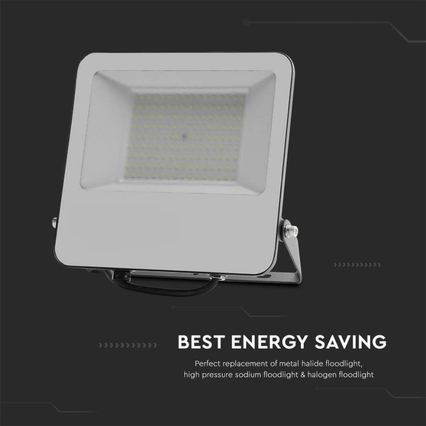 LED Reflektor SAMSUNG CHIP LED/100W/230V 4000K IP65 čierna