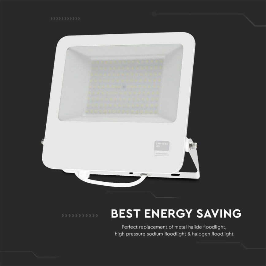 LED Reflektor SAMSUNG CHIP LED/100W/230V 6400K IP65 biela