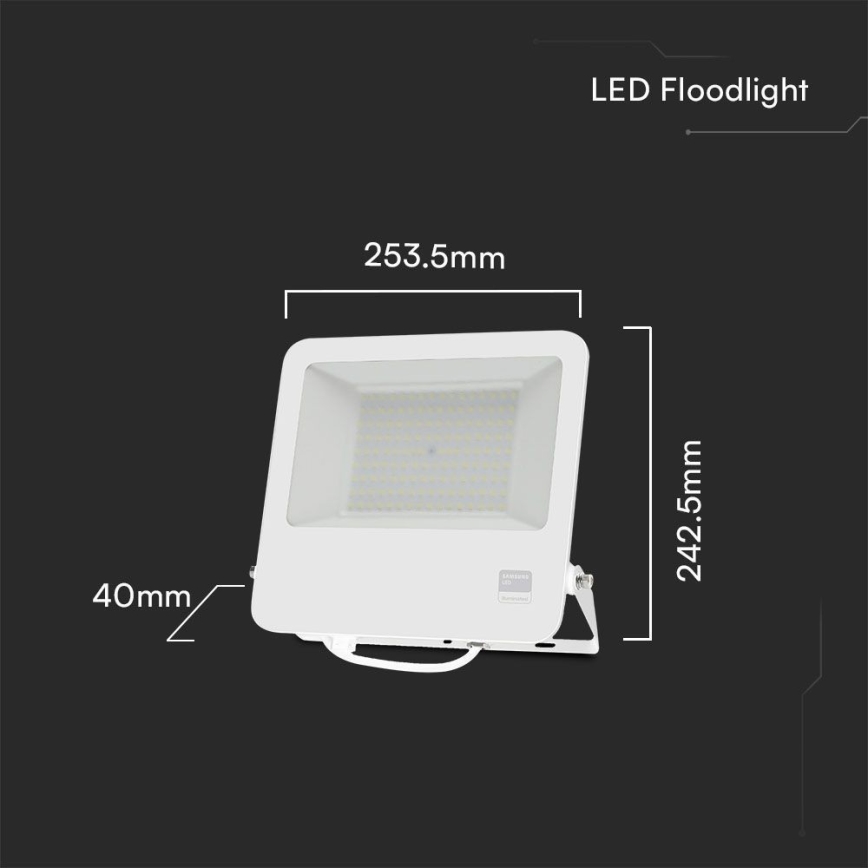 LED Reflektor SAMSUNG CHIP LED/100W/230V 6400K IP65 biela