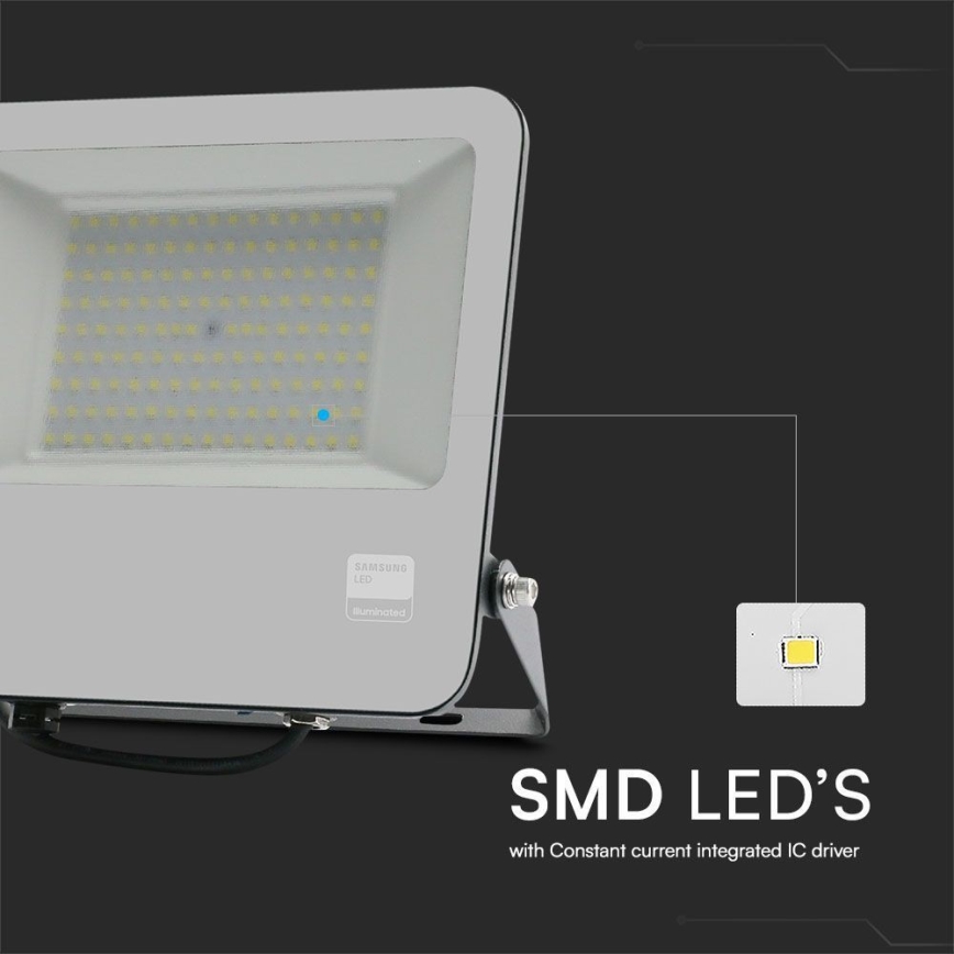 LED Reflektor SAMSUNG CHIP LED/100W/230V 6400K IP65 čierna