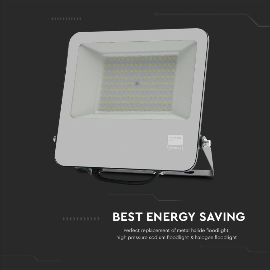LED Reflektor SAMSUNG CHIP LED/100W/230V 6400K IP65 čierna