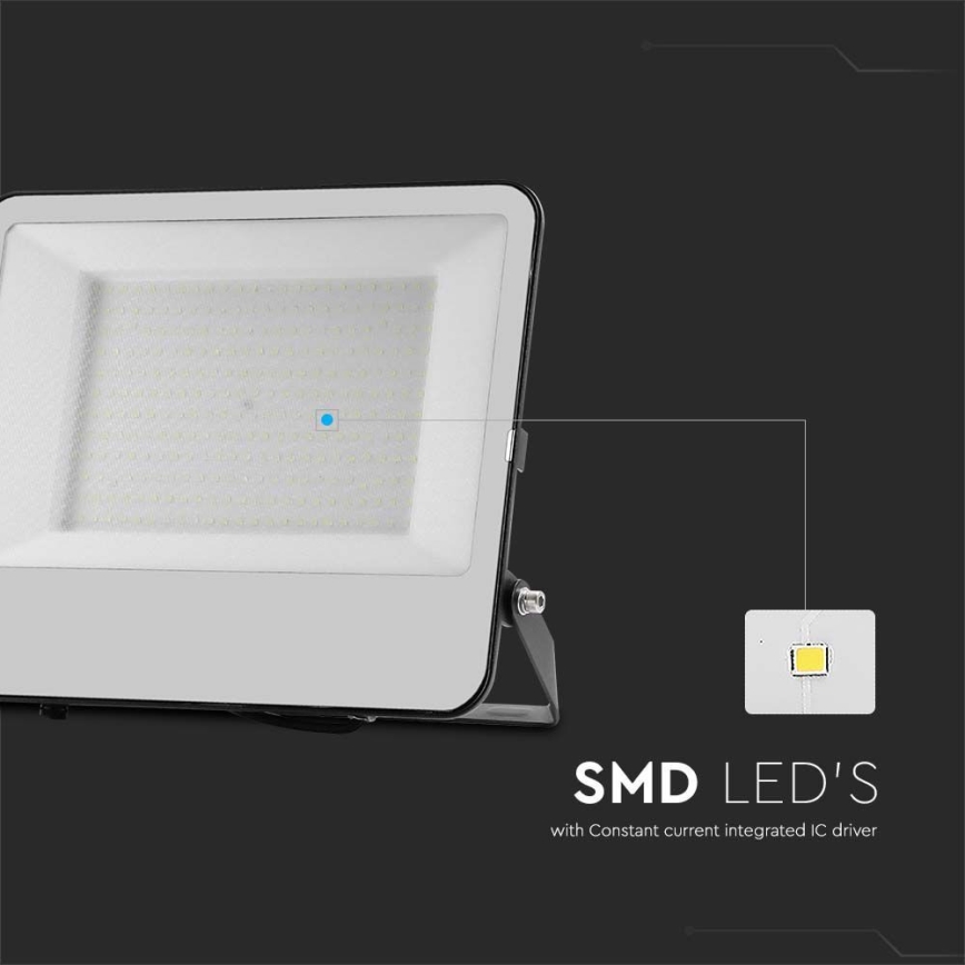 LED Reflektor SAMSUNG CHIP LED/200W/230V 4000K IP65 čierna