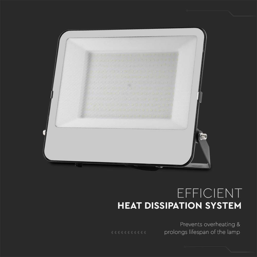 LED Reflektor SAMSUNG CHIP LED/200W/230V 4000K IP65 čierna