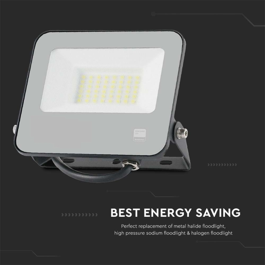 LED Reflektor SAMSUNG CHIP LED/30W/230V 4000K IP65 čierna