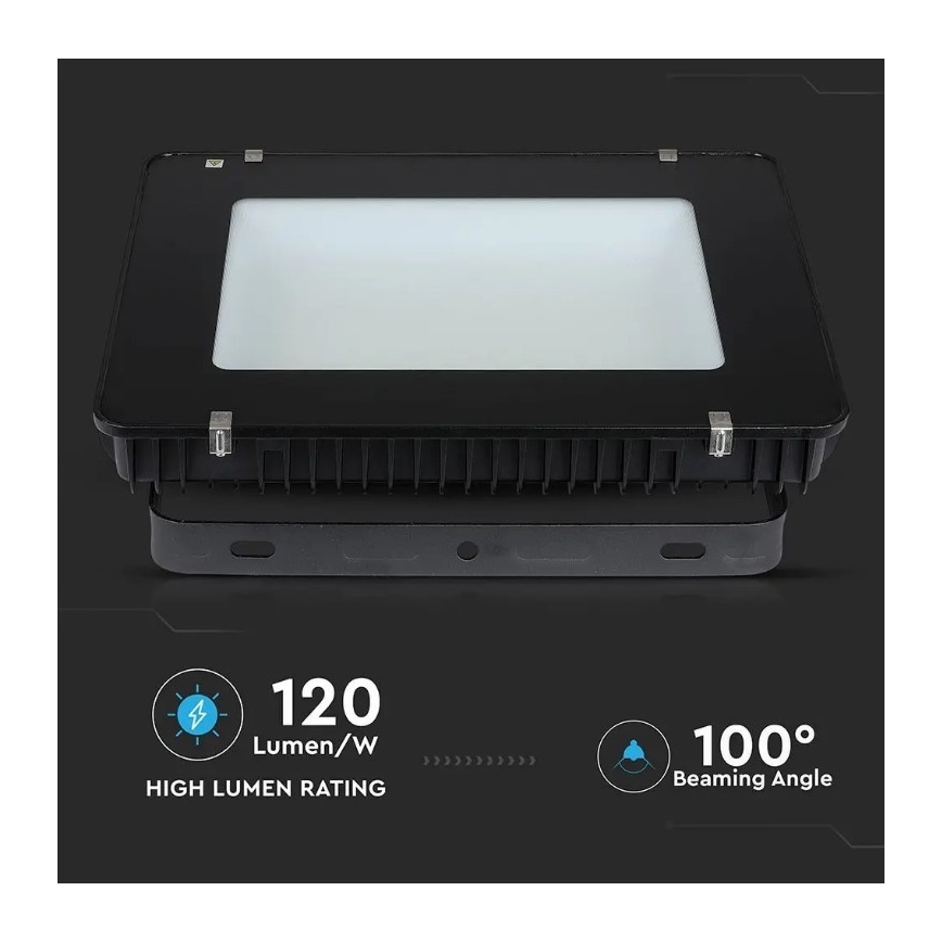 LED Reflektor SAMSUNG CHIP LED/500W/230V IP65 4000K čierna