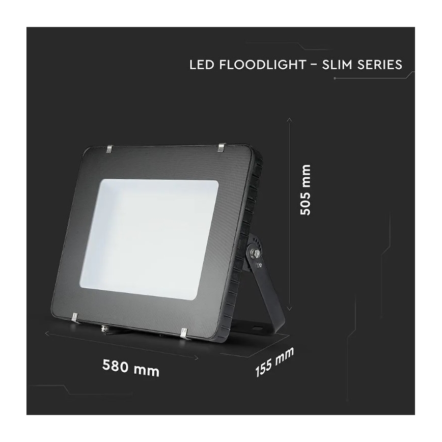 LED Reflektor SAMSUNG CHIP LED/500W/230V IP65 4000K čierna