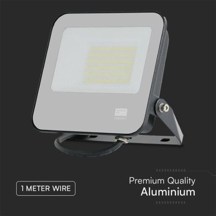 LED Reflektor SAMSUNG CHIP LED/50W/230V 4000K IP65 čierna