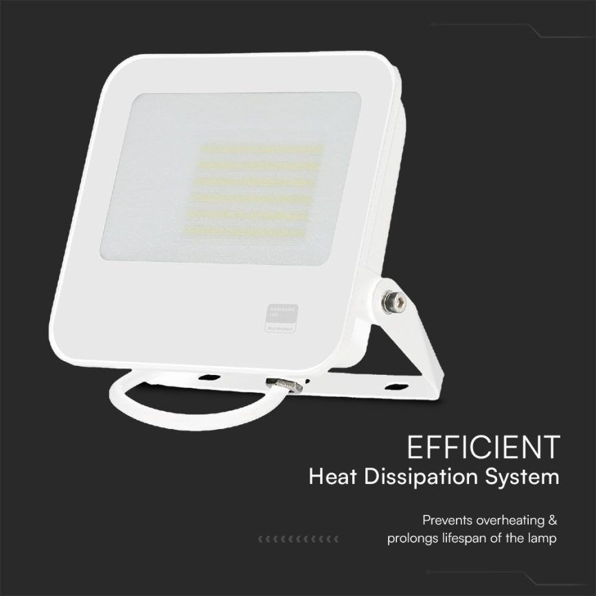 LED Reflektor SAMSUNG CHIP LED/50W/230V 6500K IP65 biela