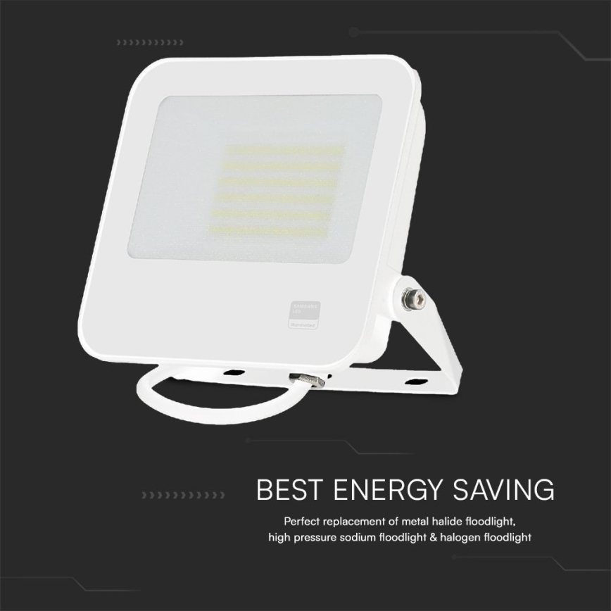 LED Reflektor SAMSUNG CHIP LED/50W/230V 6500K IP65 biela