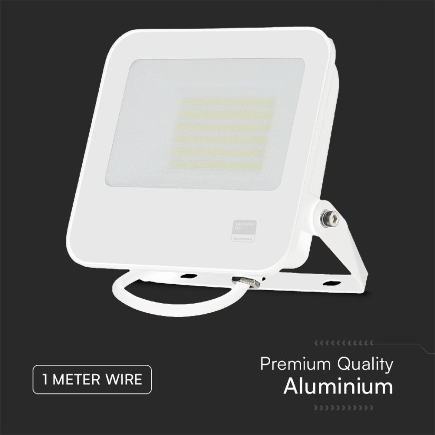 LED Reflektor SAMSUNG CHIP LED/50W/230V 6500K IP65 biela