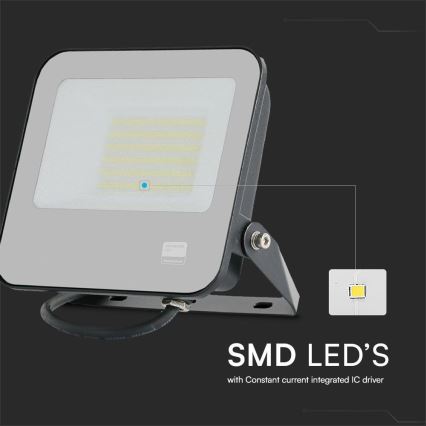 LED Reflektor SAMSUNG CHIP LED/50W/230V 6500K IP65 čierna