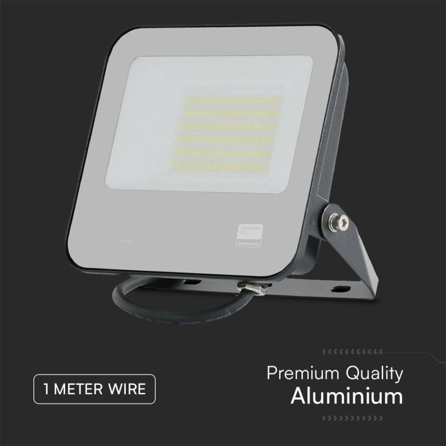LED Reflektor SAMSUNG CHIP LED/50W/230V 6500K IP65 čierna