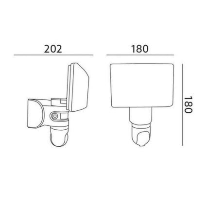 LED Reflektor so senzorom a kamerou KAMI 1xLED/10W/230V IP44