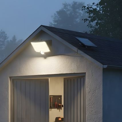 LED reflektor so senzorom a solárnym panelom ALEX LED/5,5W/3,7V 1200 mAh IP44