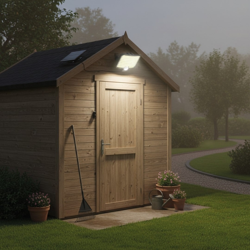 LED reflektor so senzorom a solárnym panelom ALEX LED/5,5W/3,7V 1200 mAh IP44