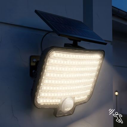 LED reflektor so senzorom a solárnym panelom ALEX LED/5,5W/3,7V 1200 mAh IP44