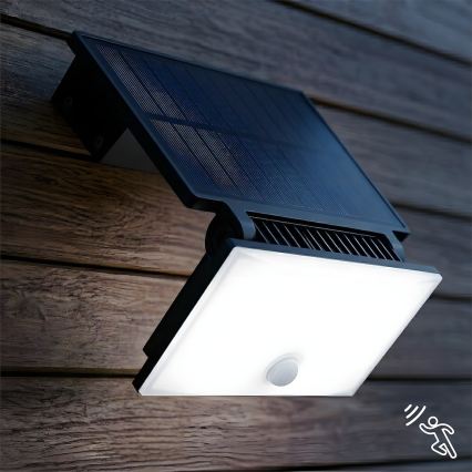 LED reflektor so senzorom a solárnym panelom FUJI LED/8W/3,7V 2000 mAh IP65