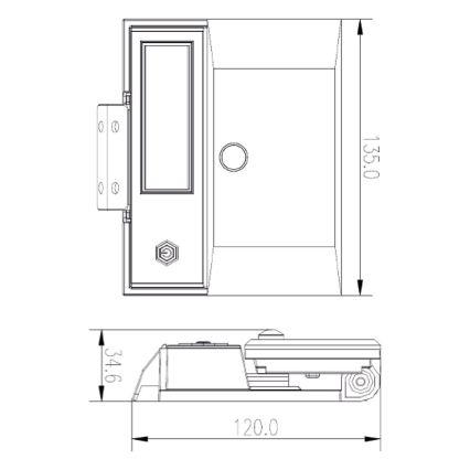 LED reflektor so senzorom a solárnym panelom FUJI LED/8W/3,7V 2000 mAh IP65