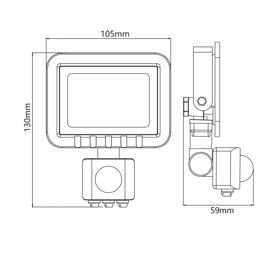 LED Reflektor so senzorom LED/10W/230V IP65