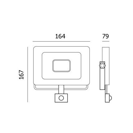 LED Reflektor so senzorom LED/30W/230V 6500K IP44