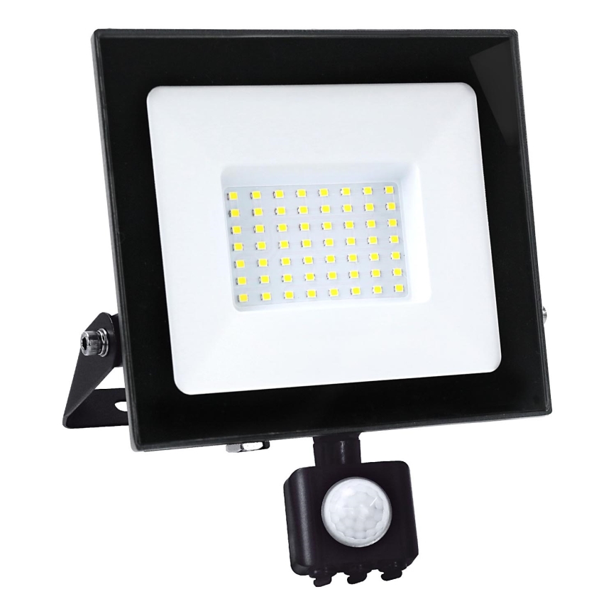 LED Reflektor so senzorom LED/50W/230V 6500K IP44 čierna