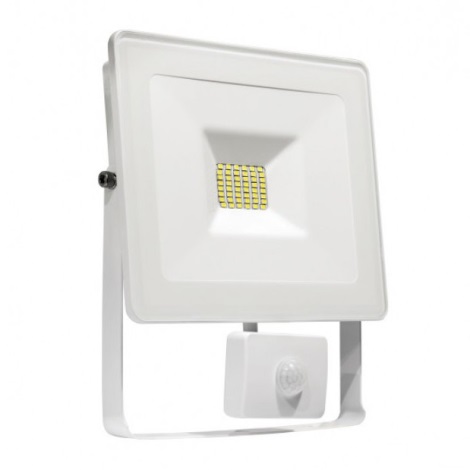 LED Reflektor so senzorom NOCTIS LUX SMD LED/10W/230V IP44 900lm biela