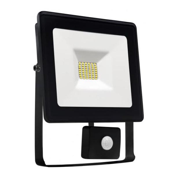 LED Reflektor so senzorom NOCTIS LUX SMD LED/20W/230V IP44 1700lm čierna