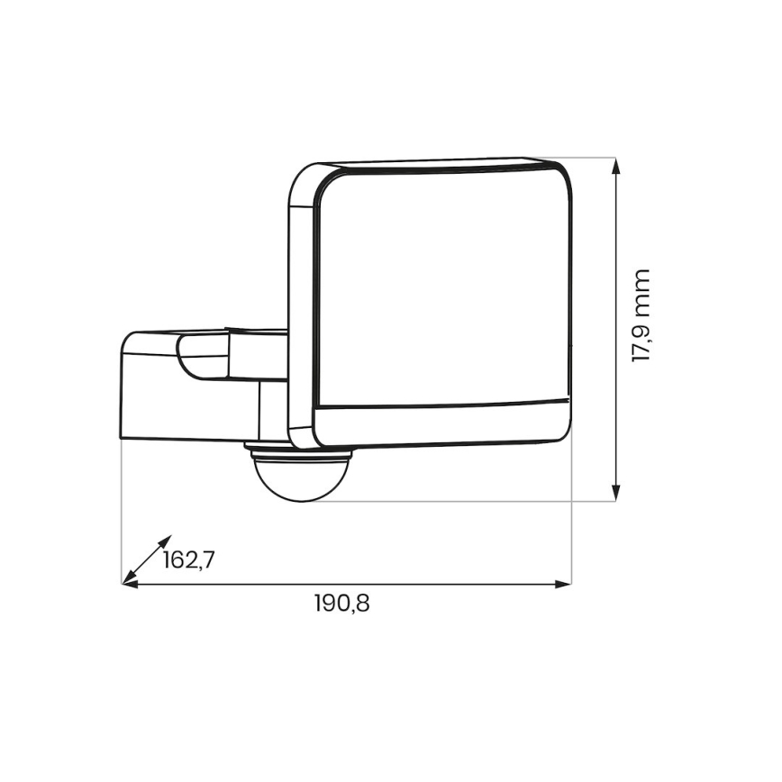 LED Reflektor so senzorom pohybu a súmraku DAVOS LED/30W/230V IP54 biely