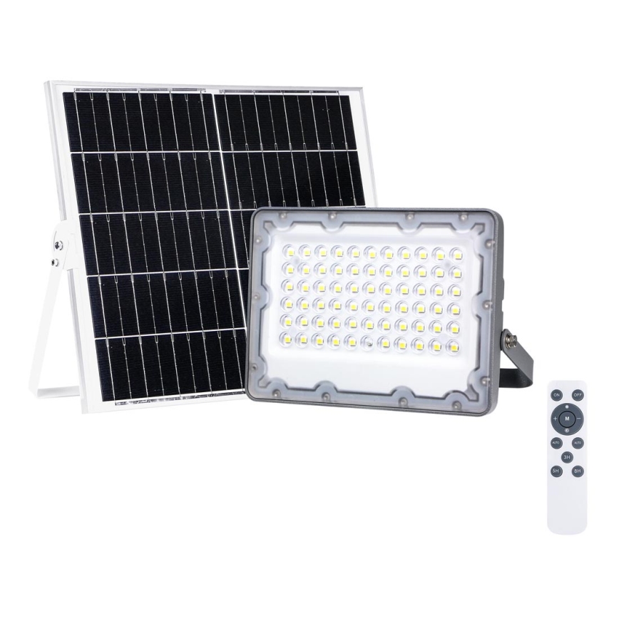 LED Reflektor so solárnym panelom FOCUS 60W/10000 mAh 3,2V 6000K IP65 + diaľkové ovládanie