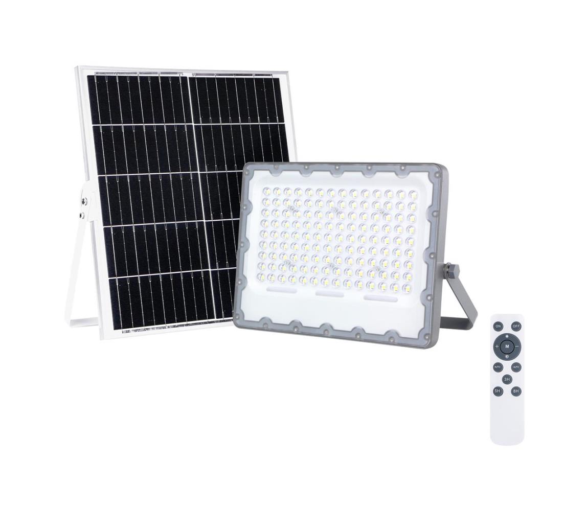 LED Reflektor so solárnym panelom FOCUS LED/100W/15000 mAh 3,2V 6000K IP65 + diaľkové ovládanie EKO9092