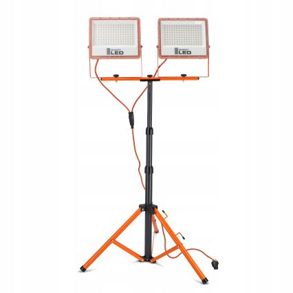 LED Reflektor so stojanom 2xLED/100W/230V 4500K IP65 oranžová