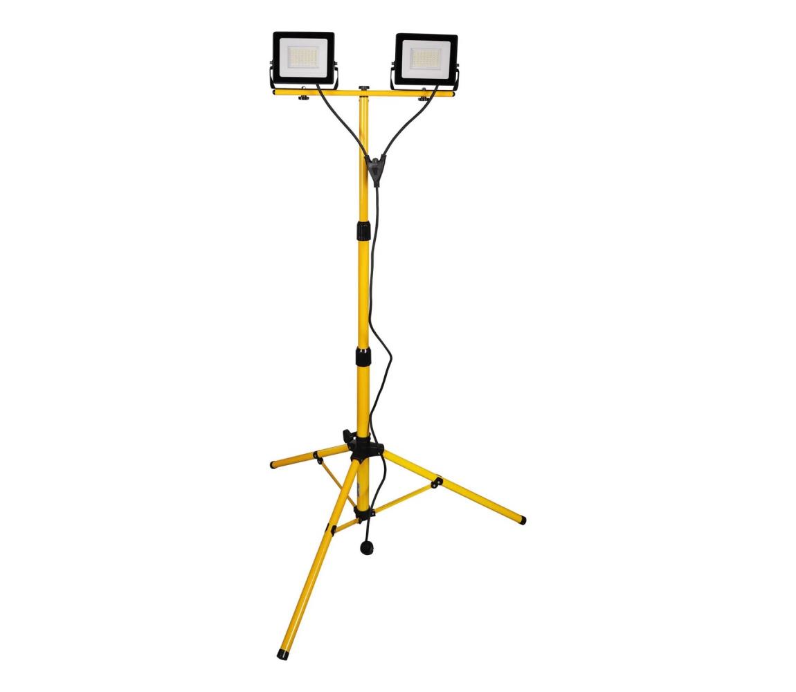 LED reflektor so stojanom 2xLED/30W/230V 6500K IP65 žltý 336088