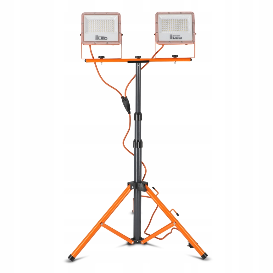LED reflektor so stojanom 2xLED/50W/230V 4500K IP65 oranžový