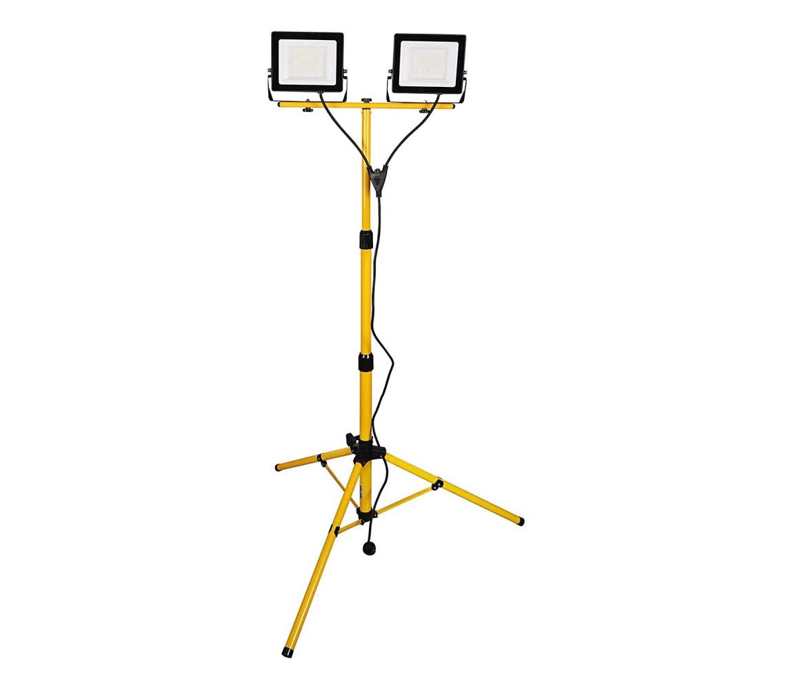 LED reflektor so stojanom 2xLED/50W/230V 6500K IP65 žltý 336095