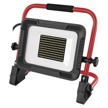 LED reflektor so stojanom ELION LED/100W/230V 4000K IP65 červená/čierna