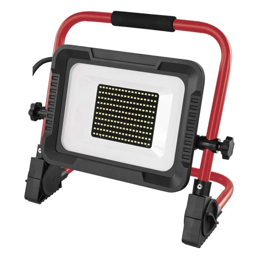 LED reflektor so stojanom ELION LED/100W/230V 4000K IP65 červená/čierna