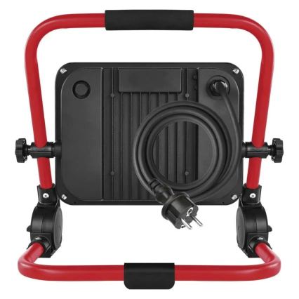 LED reflektor so stojanom ELION LED/100W/230V 4000K IP65 červená/čierna
