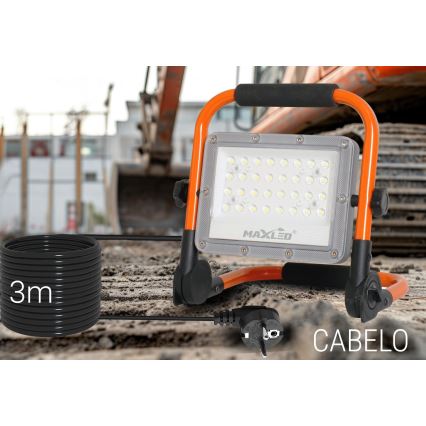 LED Reflektor so stojanom LED/50W/230V 5000K IP65 oranžová
