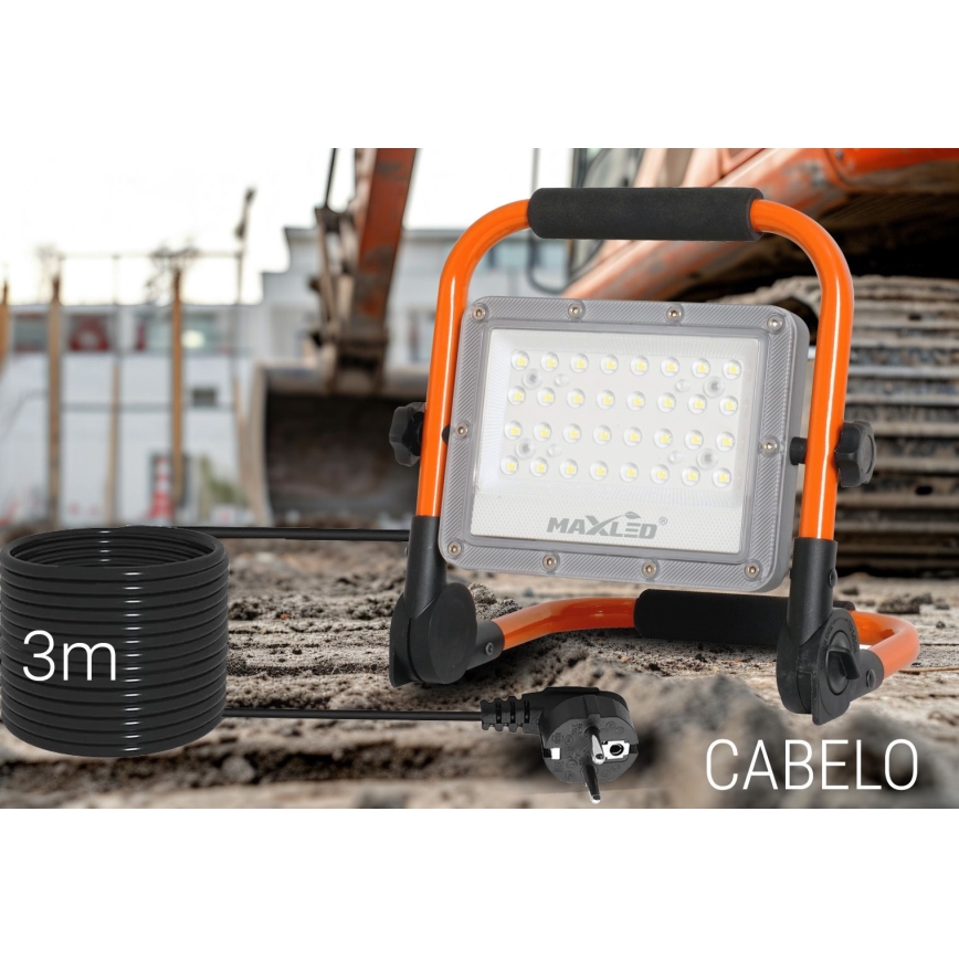 LED Reflektor so stojanom LED/50W/230V 5000K IP65 oranžová
