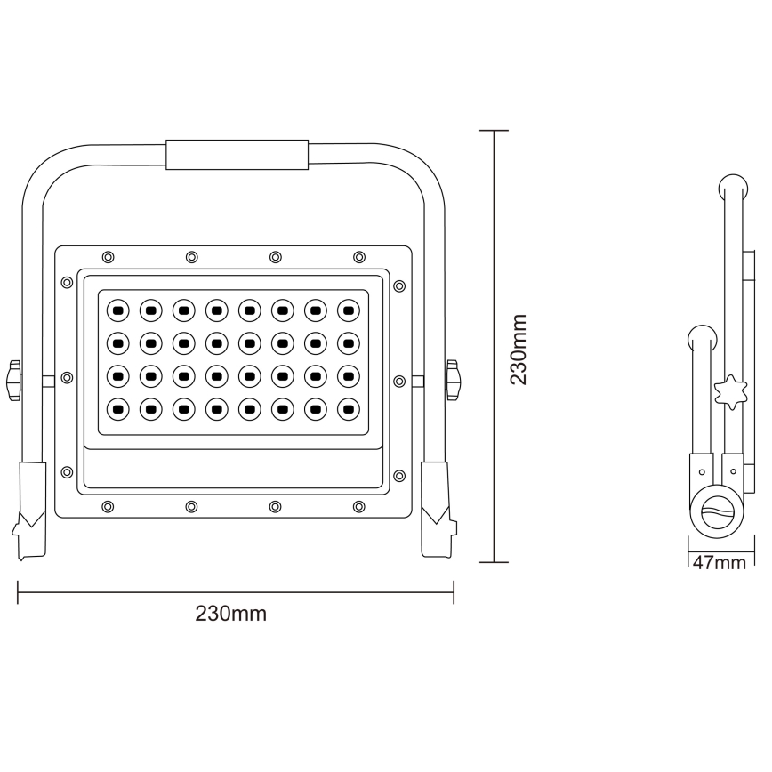 LED Reflektor so stojanom LED/50W/230V 5000K IP65 oranžová