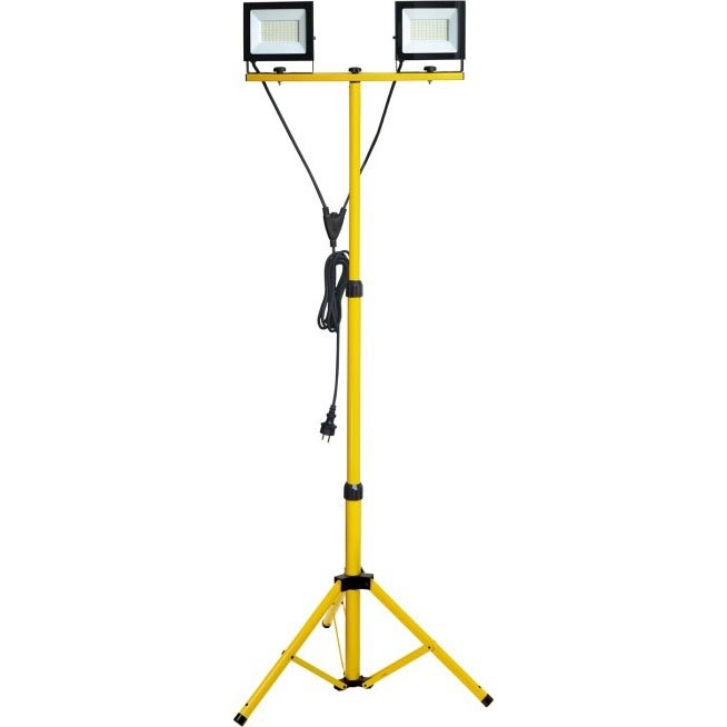 LED Reflektor so stojanom TIGRA 2xLED/50W/230V 4000K IP54 čierna/žltá