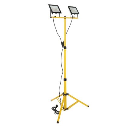 LED Reflektor so stojanom TIGRA 2xLED/50W/230V 4000K IP54 čierna/žltá