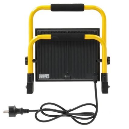 LED Reflektor TIGRA LED/100W/4000K IP54 čierna/žltá