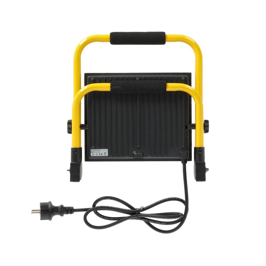 LED Reflektor TIGRA LED/100W/4000K IP54 čierna/žltá
