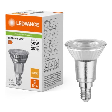 LED reflektorová žiarovka PAR16 E14/4,5W/230V 2700K 36° - Ledvance