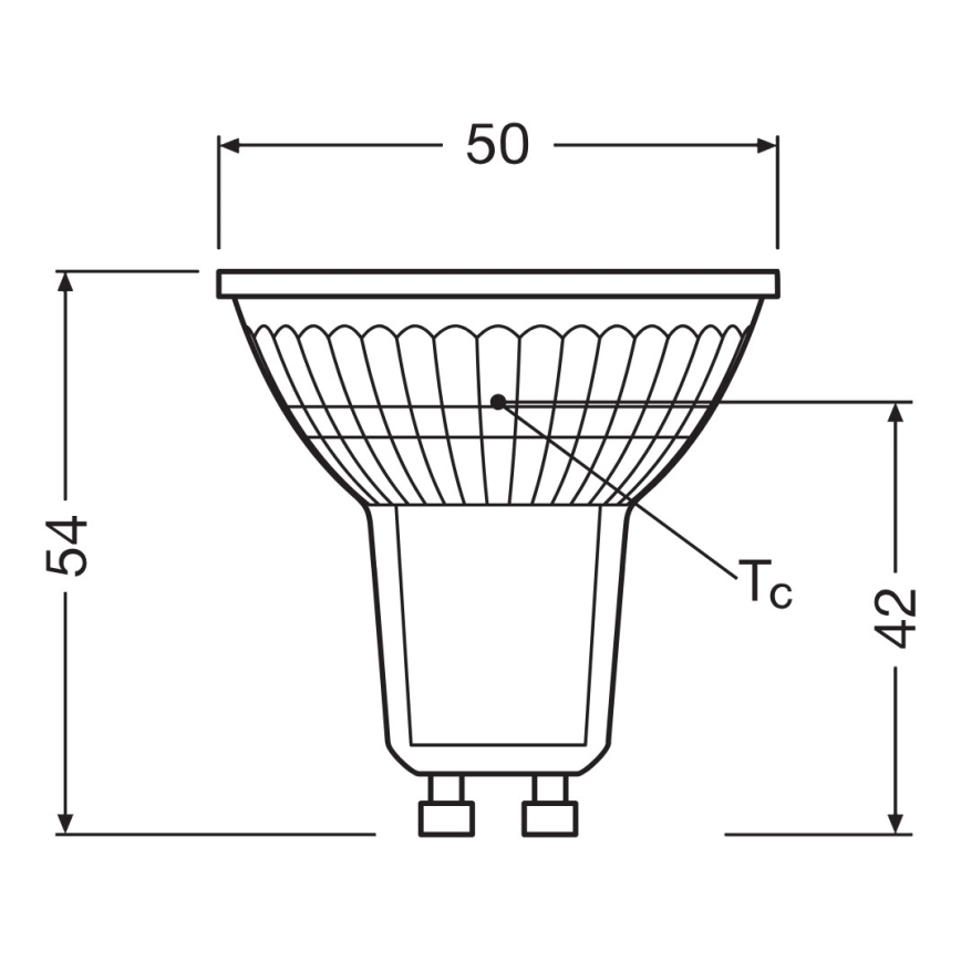 LED Reflektorová žiarovka PAR16 GU10/4,3W/230V 2700K 36° - Ledvance