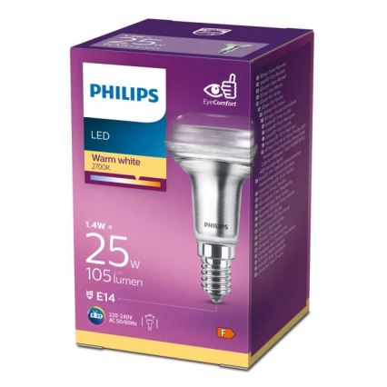 LED reflektorová žiarovka Philips R50 E14/1,4W/230V 2700K