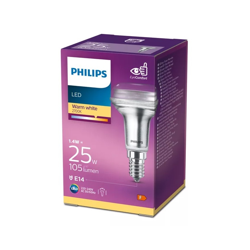 LED reflektorová žiarovka Philips R50 E14/1,4W/230V 2700K