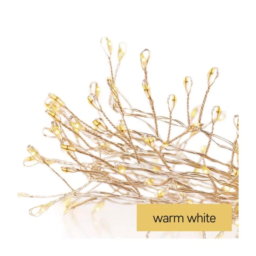 LED  reťaz 100xLED/3xAA 2,7m teplá biela