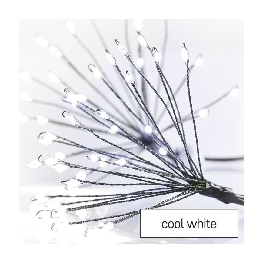 LED  reťaz 150xLED/5,35m studená biela